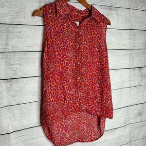 Cabi Button Down Sleeveless Blouse
